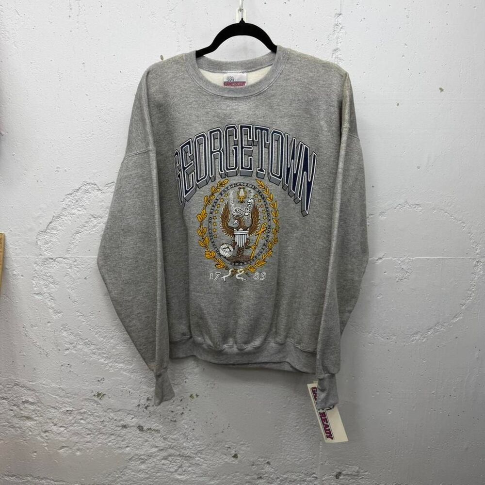 NWT 90’s Vintage Georgetown Hoyas gray Sweatshirt